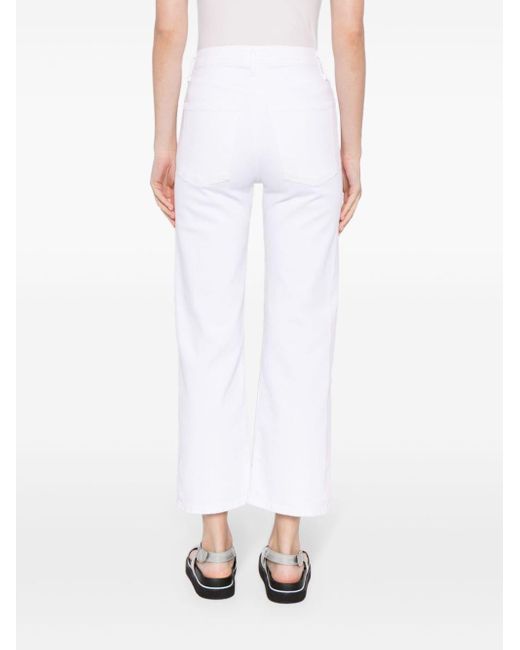 Agolde White Harped Straight-leg Jeans