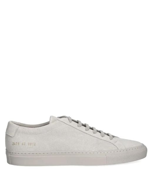 Common Projects White Achilles Suede Lace-Up Sneakers for men
