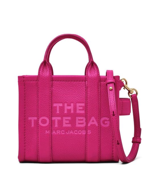 The Mini leather tote bag di Marc Jacobs in Pink