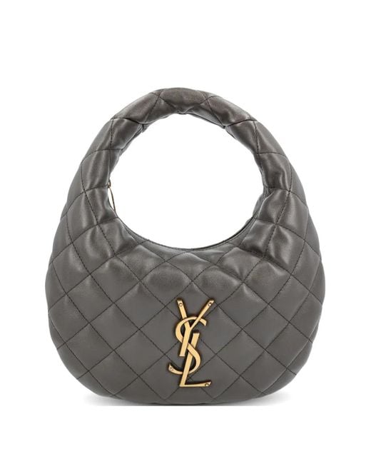 Saint Laurent Gray Icarino Quilted Tote Bag