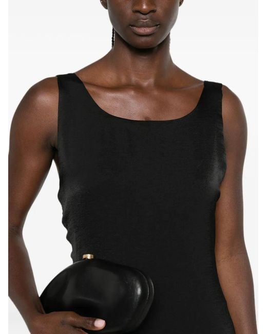 MOUTAKI Black Open-Back Maxi Dress