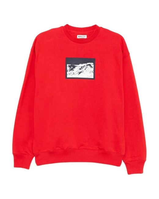 Sudadera Con Motivo Gráfico Bally de hombre de color Red