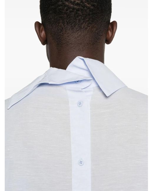 Issey Miyake White Paper-Esque U Shirt