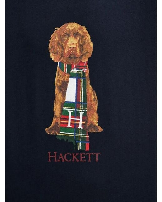 Hackett Blue Dog Graphic T-Shirt for men