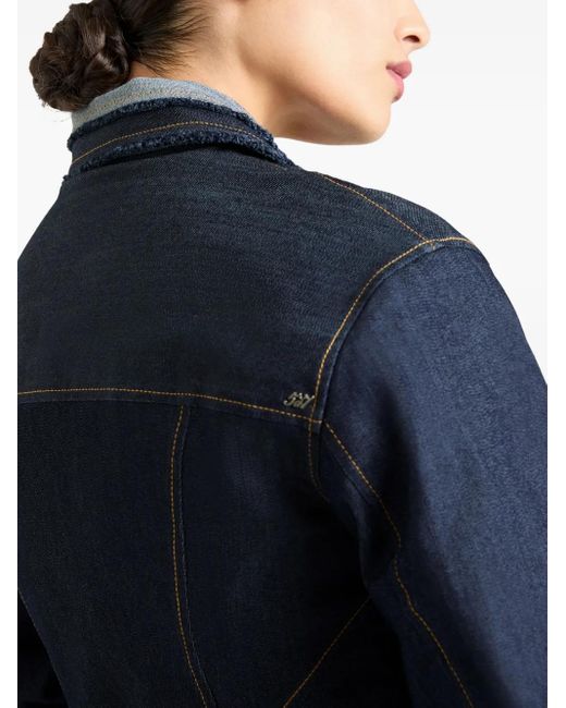 Chaqueta vaquera Canyon Jacke con detalle de flecos Cinq À Sept de color Blue