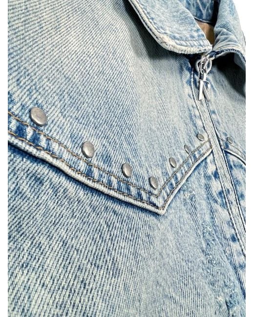 Represent Blue Buttoned Denim Jacket for men