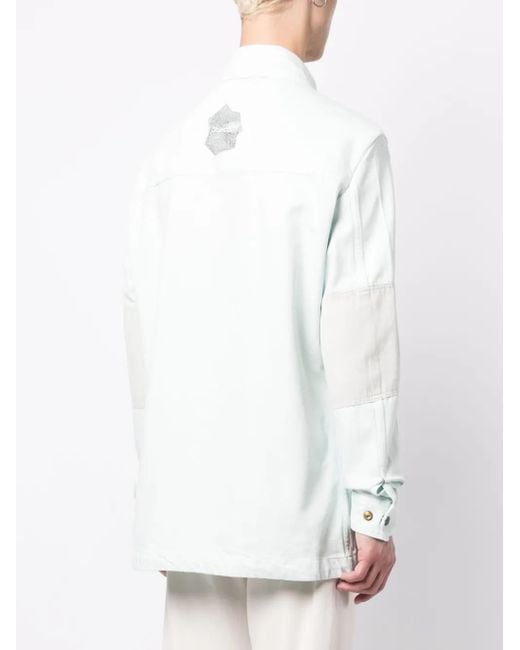 Objects IV Life White Multi-Pocket Shirt Jacket