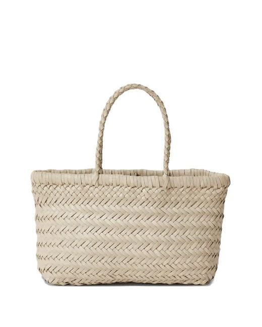 Dragon Diffusion Natural Braided Handle Woven Tote Bag
