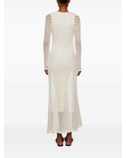 DIOTIMA White Anansi Mesh-Panelled Dress