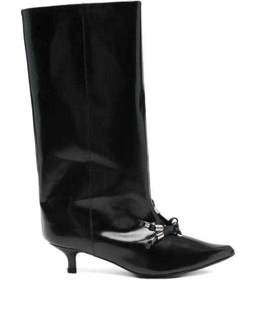 Toga 45mm Tassel-embellishment Leather Boots Black