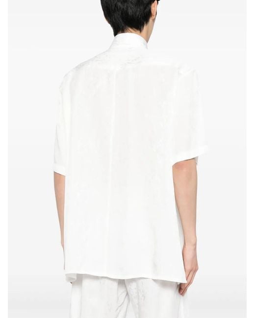 Louis-Gabriel Nouchi White Patterned-Jacquard Shirt for men