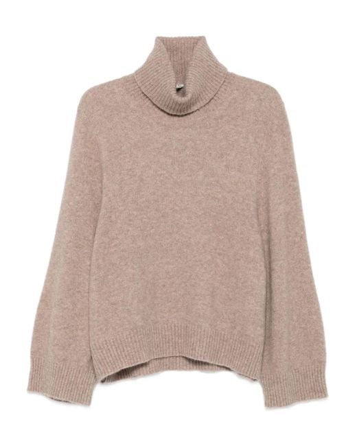 Jersey con cuello alto Boboutic de color Natural