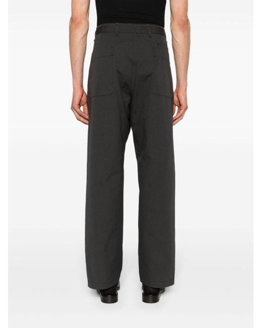Lemaire Black Straight-leg Belted Trousers for men