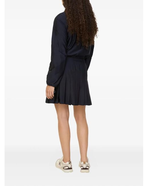 Burberry Blue Wrap Mini Skirt