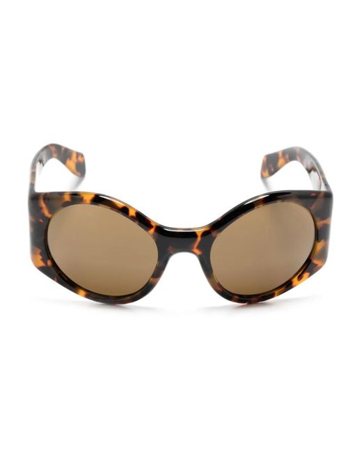 Palm Angels Natural Ennis Round-Frame Tinted Sunglasses