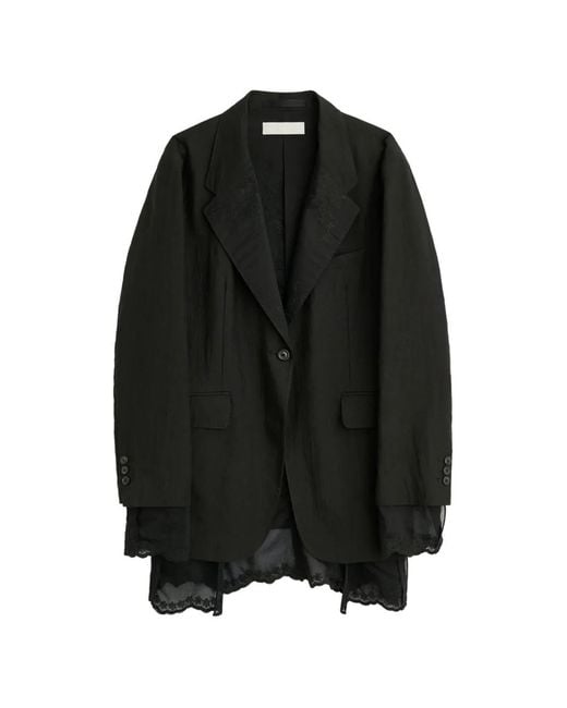 Our Legacy Black Reversible Drip Single-Breasted Blazer