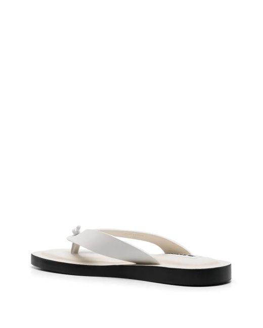 Jil Sander White Leather Slides