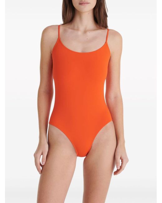 Eres Orange Techno Open-back Swimsuit