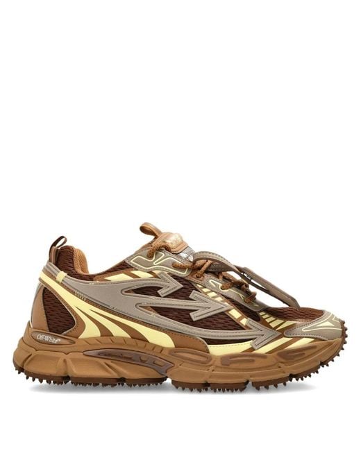 Off-White c/o Virgil Abloh Brown Sports Shoes "Ow Be Right Back" for men