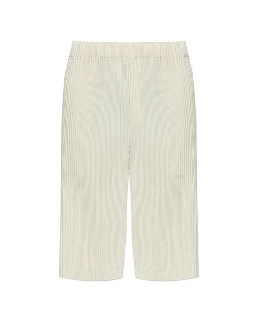 Homme Plissé Issey Miyake White Short Wear Or Wrap Plissé for men