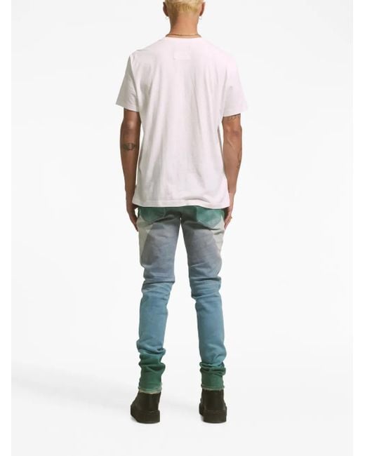 Purple Brand Blue Faded-Effect Low-Rise Jeans for men