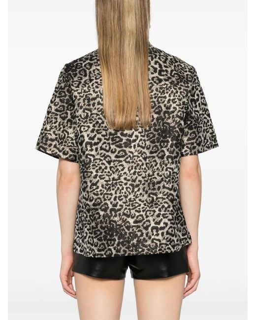 AllSaints Black Jemi Leppo Jacquard Shirt