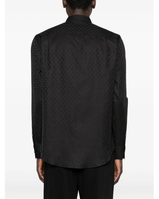 McQueen Black Skull-Pattern Shirt for men
