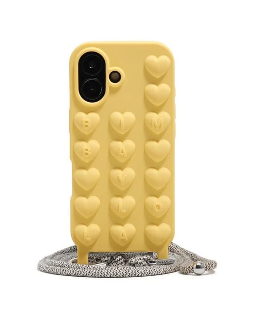 Bimba Y Lola Metallic Heart-Motif Phone Case