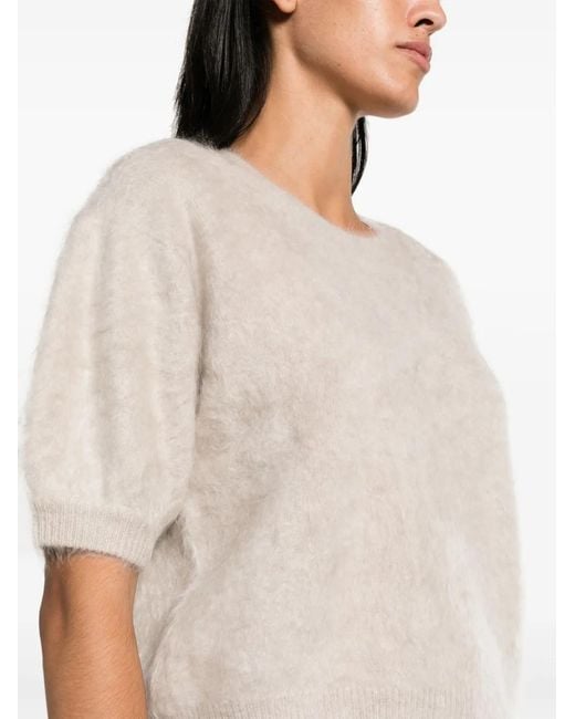 Lisa Yang Natural Crew-Neck Cashmere Jumper