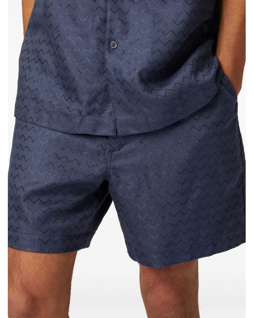 Pantalones Cortos Con Motivo Chevron Missoni de hombre de color Blue