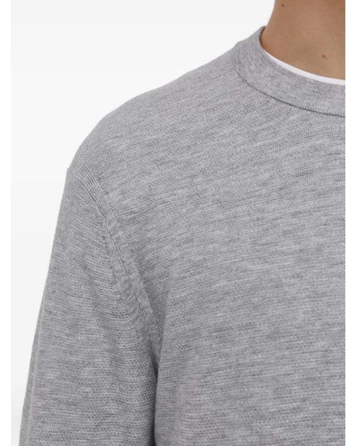 Theory Gray Crewneck Sweater for men