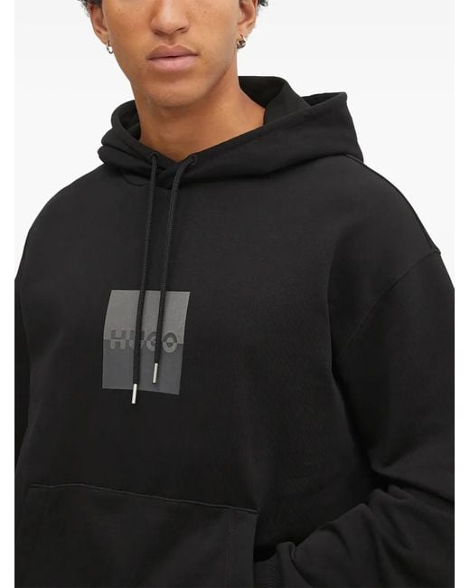 HUGO Black Hoodie À Logo for men