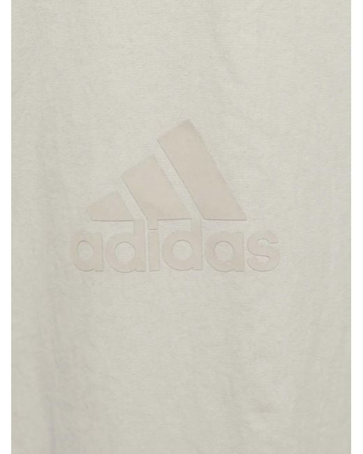 Adidas Gray Kapuzenjacke aus Faux Fur