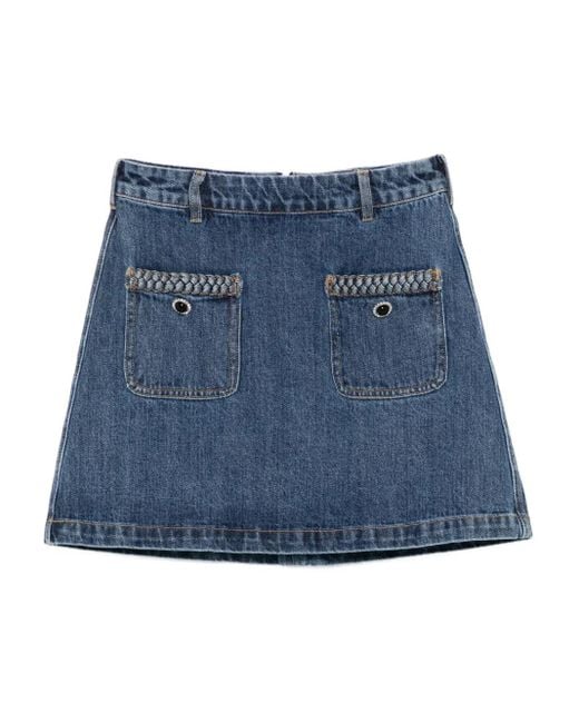 Self-Portrait Blue Skirts