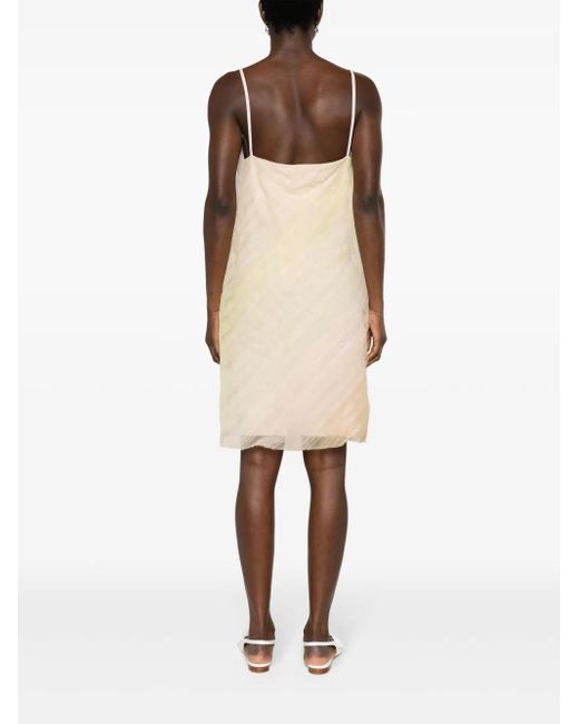 Viktor & Rolf White Gradient Tulle Slip Dress