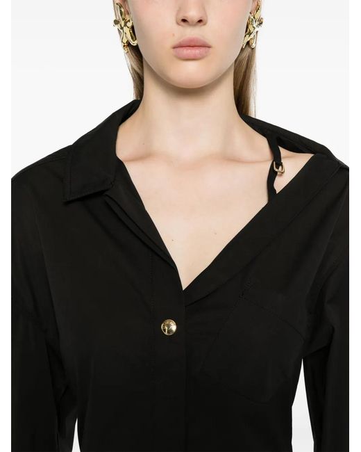 Jacquemus Black La Robe Chemise Midi Dress