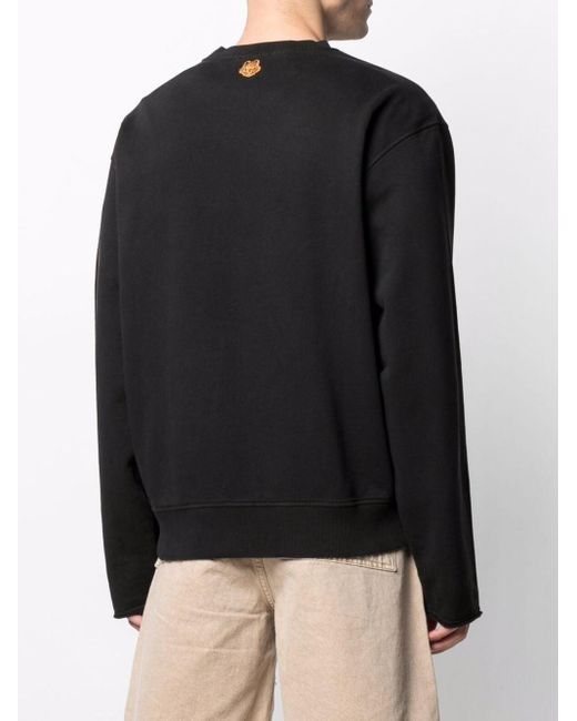 KENZO Baumwolle Sweatshirt mit Tiger-Print in Schwarz für Herren - Lyst