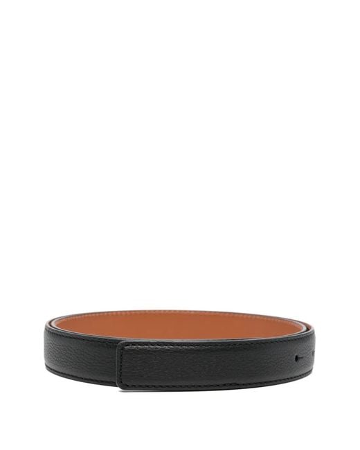 Santoni White Leather Belt