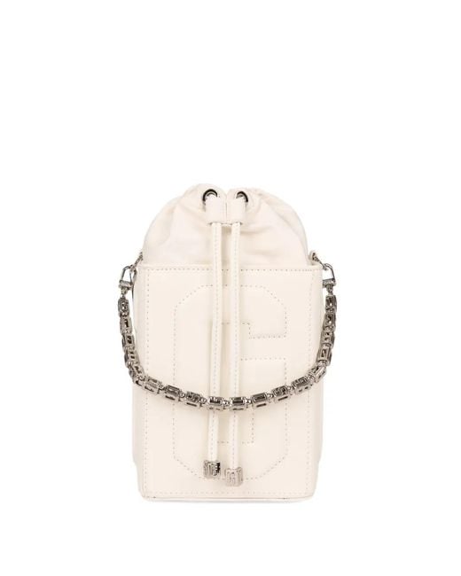 Gcds Natural Logo-Embossed Shoulder Bag