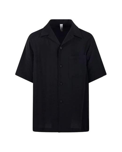 Hevò Black Pocket Button Shirt for men