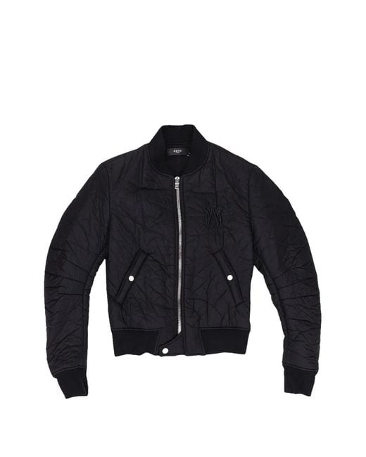 Amiri Blue Crinkle Bomber Jacket for men