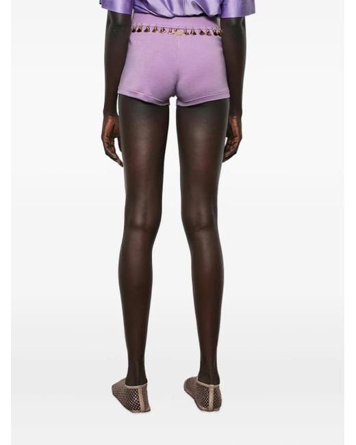 Shorts Con Decorazione di Rabanne in Purple