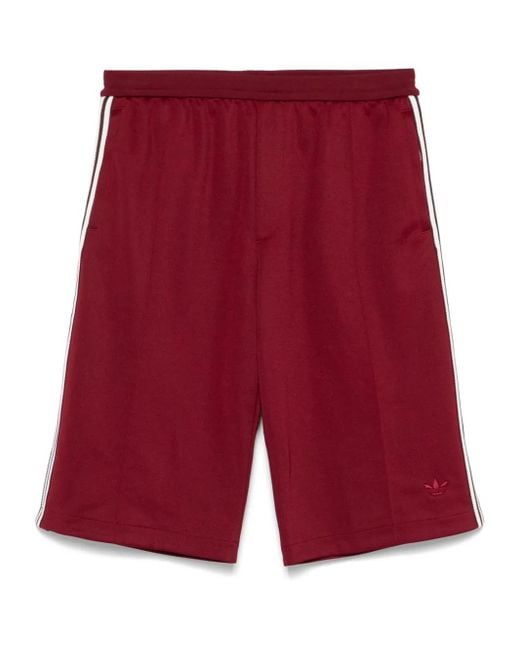 Bermuda Con Dettaglio A 3 Righe di Adidas in Red da Uomo