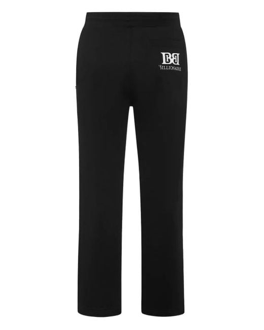 Billionaire Black Logo-Print Track Pants for men