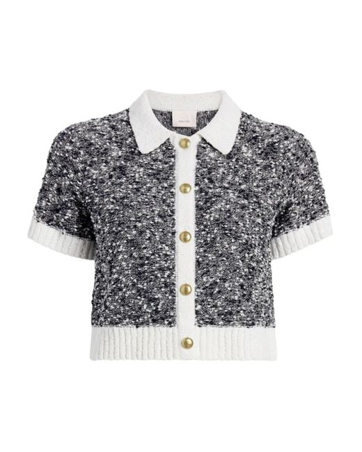 Cinq À Sept Gray Adalee Cardigan Mit Kontrastdetails