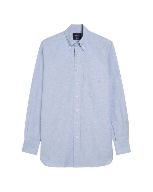 Drake's Button-Down Overhemd in het Blue voor heren