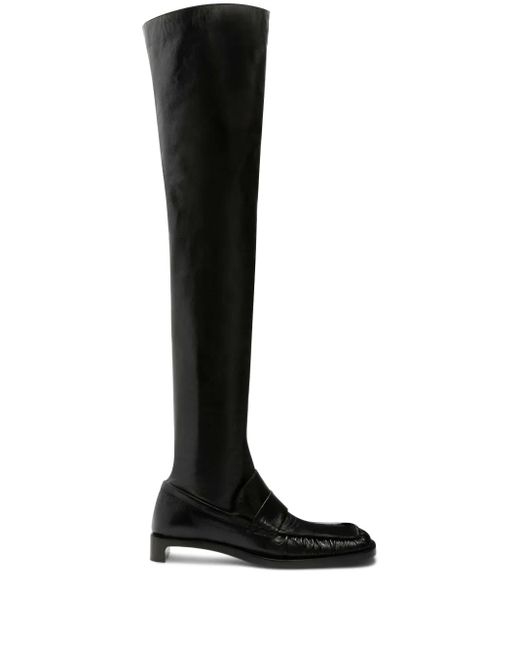 Jil Sander Black Thigh-High Boots