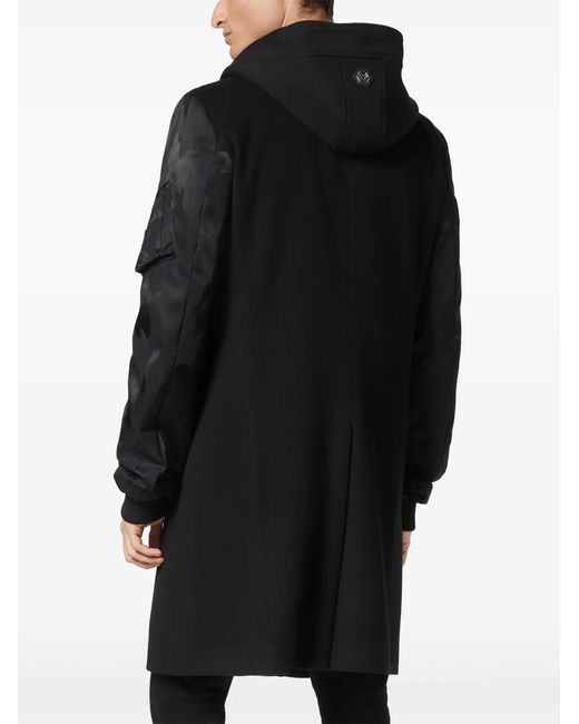 Abrigo Gianni con motivo militar Philipp Plein de hombre de color Black