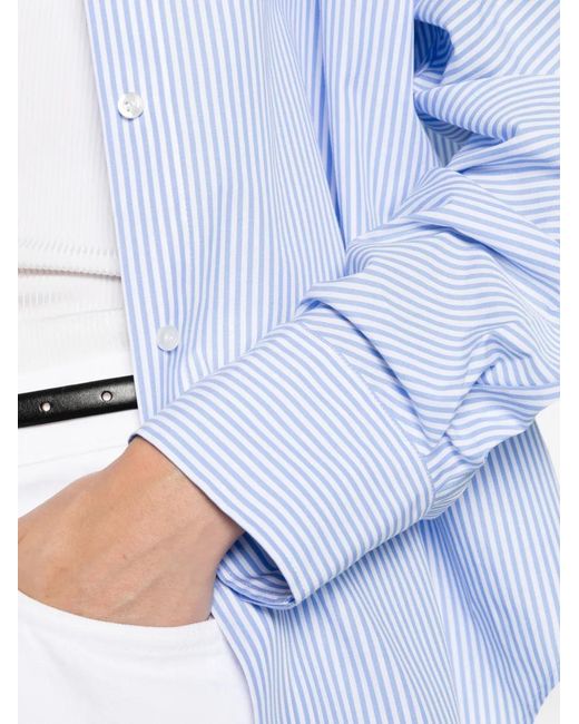 Manuel Ritz Blue Striped Shirt