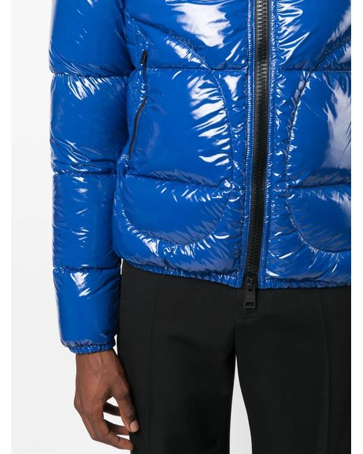 Herno Blue Padded Hooded Down Jacket for men